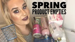 HUGE PRODUCT EMPTIES SPRING 2019 - WHAT WOULD I REPURCHASE?! | AMBER HOWE