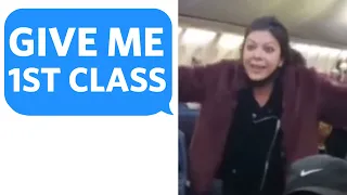 Karen thinks she's getting FREE 1st Class Seats... ends up Getting THROWN OFF PLANE - Reddit Podcast