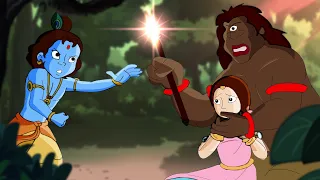 Krishna - Radha Ka Apaharan | दुष्ट असुर का जाल | Cartoons for Kids in Hindi
