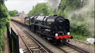 70000 Britannia Arriving & Departing Windsor & Eton Riverside - 28/05/24 (Including 701043 Arterio)