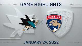 NHL Highlights | Sharks vs. Panthers - Jan 29, 2022