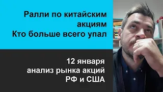 Ралли по китайским акциям! Кто больше всего упал/ анализ рынка акций РФ и США