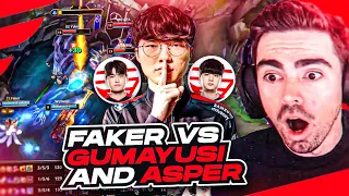 FAKER played against GUMAYUSI & ASPER in NA Champions Queue and this happened...