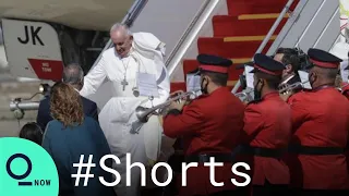 Pope Francis Arrives in Baghdad on First-Ever Papal Visit to Iraq #Shorts