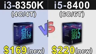 i3-8350K Vs. i5-8400 | New Games Benchmarks