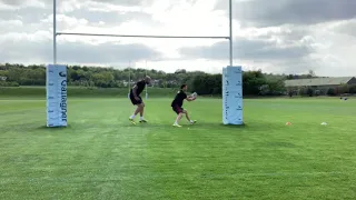 A Rugby Drill/training to work on footwork and speed