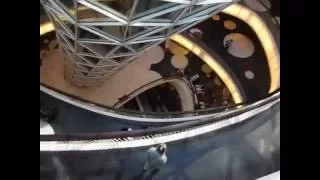 ThyssenKrupp traction glass elevator at the MyZeil in Frankfurt