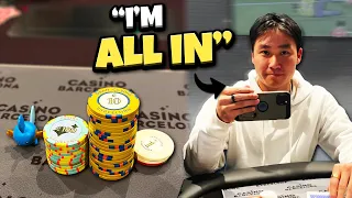 RAMPAGE Goes ALL IN & I Have ACES?! *Casino Barcelona | Poker Vlog #205
