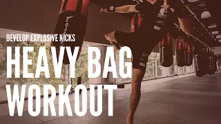 16 Minute Heavy Bag Workout for EXPLOSIVE Kicking Speed & Power