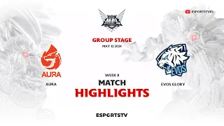 Aura vs EVOS Glory HIGHLIGHTS MPL ID S13 | EVOS VS AURA ESPORTSTV