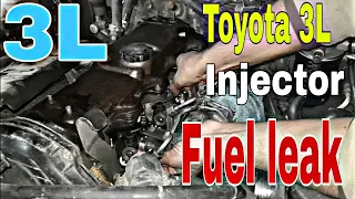 How to Toyota 3l injector fuel leak _ Toyota 3l engine fuel leak