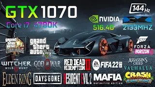 GTX 1070 8GB - Core i7 4790K - in 12 Games