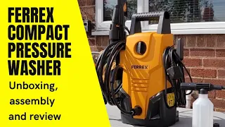 Ferrex compact pressure washer. Unboxing, assembly and review.