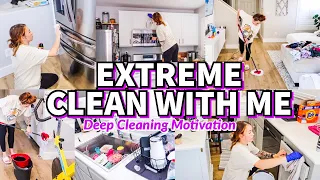 EXTREME CLEAN WITH ME | SUMMER CLEANING MOTIVATION + DEEP CLEAN | EVERYDAY MOM LIFE CLEANING