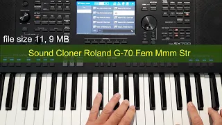 Voice expansion for PSR & Genos. Roland G-70 Choir Fem Mmm Str, is on a yamaha PSR SX700.