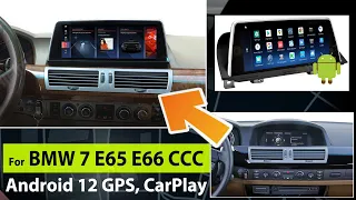 10.25'' BMW 7 series E65 E66 Android 12 navigation GPS screen upgrade Apple Carplay + Android Auto!