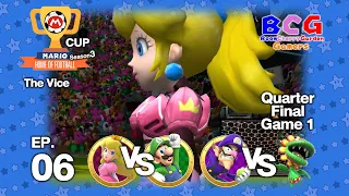 Mario Strikers Charged SS3 Cup EP 06 Quarter Final-G1 Peach VS Luigi , Waluigi VS Piranha