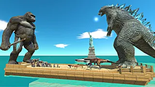 Titan Evolution | Godzilla 2014 Evolution vs King Kong Evolution - Animal Revolt Battle Simulator