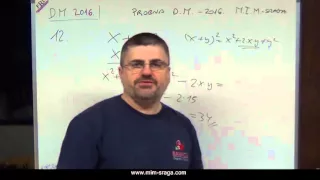 zadatak br. 12.  Državna matura matematika 2016. probna -  Mladen Sraga