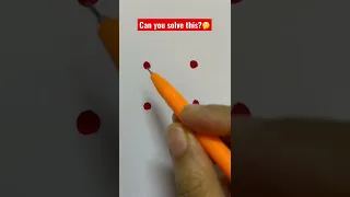 Connect all the dots in three straight lines! Only a genius can do it! #math #youtube #tutor #shorts