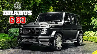 Factory Satin blk Mercedes Benz G63 ft. BRABUS add on components lowered on 24" BRABUS MONOBLOCK M's