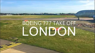 BOEING 777-300ER COCKPIT VIEW/ LONDON TAKE OFF TIMELAPSE