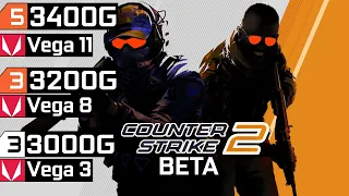 Counter Strike 2 - Ryzen 3 3200G Vega 8 - Ryzen 5 3400G Vega 11 - Athlon 3000G Vega 3