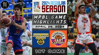 MPBL HIGHLIGHTS: BICOLANDIA ORAGONS VS PAMPANGA GIANT LANTERNS (APRIL 26, 2024)