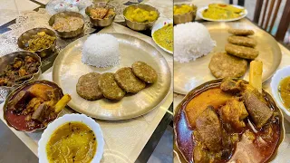 শুভ বিজয়া🌸Subho Bijoya🌼Bangla Mutton থেকে Kebab,Pomfret Jhal থেকে Chanar Dalna🤩Exclusive Sondesh