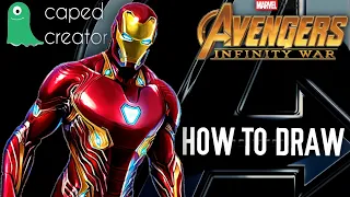 How to Draw IRON MAN (Avengers - Infinity War) Video - Easy Step by Step Tutorial