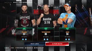 Special Guest Referee Match | Roman Reigns Vs John Cena - WWE 2K24 Nxt Battleground 2023