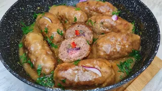 Minced meat roulades - a quick lunch