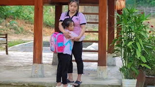 Daughter goes to school far away, Stays alone, Releases carp to sell, Weeding the peanut garden