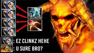 CRAZY 100k Damage in 40 Min! Gleipnir Clinkz Counter Meepo Terror Imba Burst Dmg Melt Enemy Dota 2