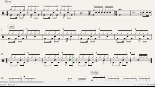 Pearl Jam Even Flow Sheet Drums (Demo)