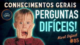 PERGUNTAS e RESPOSTAS   QUIZ DE CONHECIMENTOS GERAIS | PERGUNTAS DIFÍCEIS