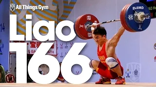 Liao Hui (69kg, China) 166kg Snatch World Record Slow Motion (2016 Edition)