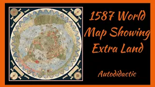 1587 World Map Showing Extra Land