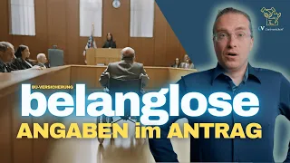 Belanglose Gesundheitsdaten in der Berufsunfähigkeitsversicherung