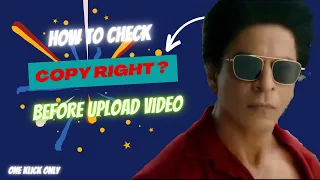 How to check copyright claim before upload video on YouTube and others social