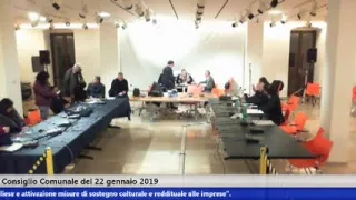 Consiglio Comunale del 22 gennaio 2019 - 1° parte