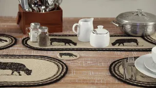 Sawyer Mill Charcoal Cow Jute Braided table tops (trivets, coasters, placemats & table runners)