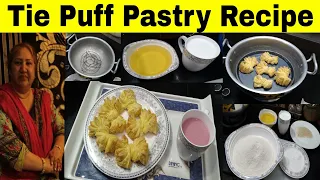 Tie Puff | Tie khara with puff pastry | Recipe By Bushra Butt Homemade Puff Pastry | Puff Pastry