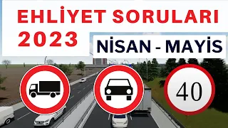 EHLİYET SINAV SORULARI 2023,  NİSAN  MAYIS SINAVINA HAZIRLIK