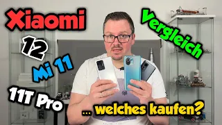 Xiaomi 12 vs Xiaomi Mi 11 vs Xiaomi 11T Pro - Vergleich - deutsch