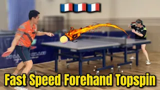 How to make advanced Forehand Topspin for French 🇫🇷 students with Short Pips
