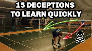 TOP 15 Badminton DECEPTION/TRICK SHOTS - Get the Advantage In Every Rally!