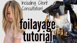 Foilayage Tutorial with Client Consutation // Wholy Hair