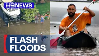 South-east Queensland smashed by flash flooding | 9 News Australia