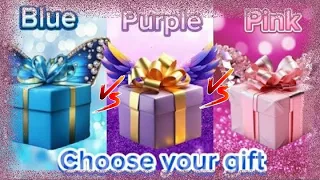 Choose your gift💙💜💖 |3 giftbox challenge | #chooseyourgift #blue #purple #pink #pickone